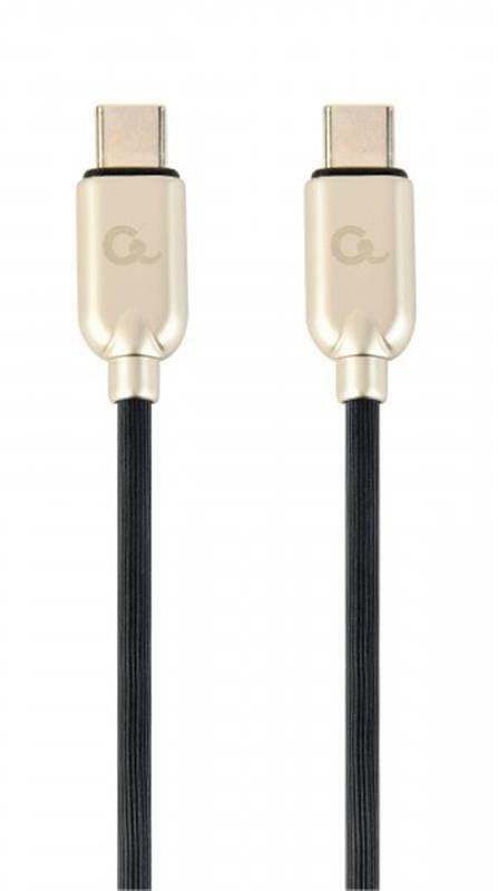 Кабель Cablexpert USB Type-C - USB Type-C (M/M), 1 м, черный/золотистый (CC-USB2PD60-CMCM-1M)