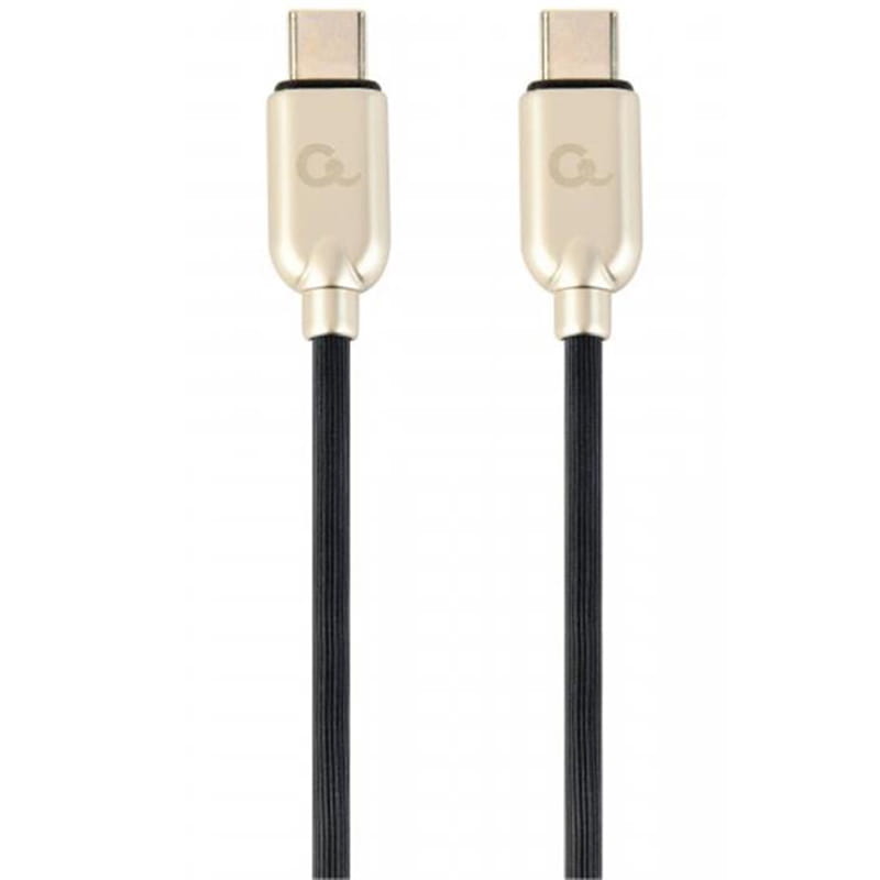 Кабель Cablexpert USB Type-C - USB Type-C (M/M), 1 м, черный/золотистый (CC-USB2PD60-CMCM-1M)