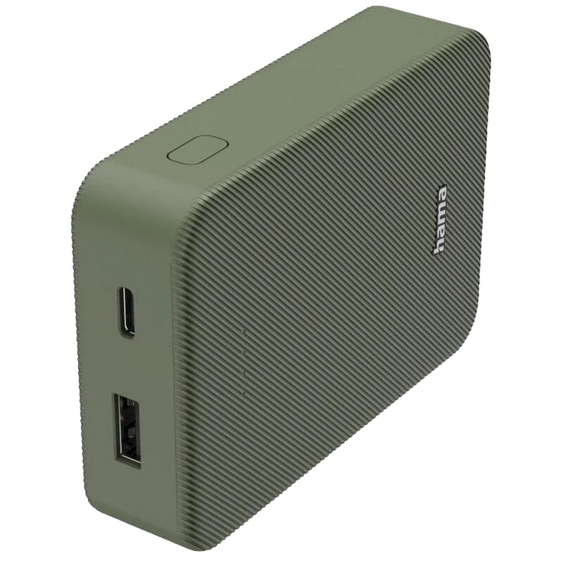 Универсальная мобильная батарея Hama 10000mAh 15W Green (00201713)