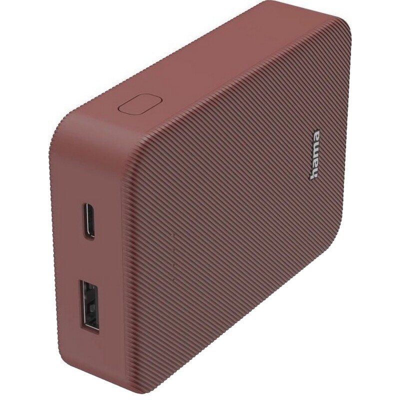 Универсальная мобильная батарея Hama 10000mAh 15W Red (00201714)