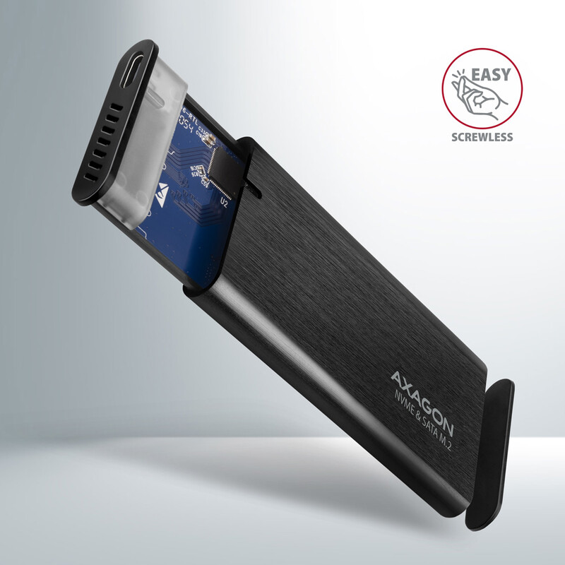 Внешний карман Axagon NVMe M.2 2242/2260/2280 USB Type-C 3.2 Black (EEM2-SB2)