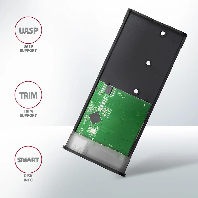 Зовнішня кишеня Axagon M.2 SATA 2242/2260/2280 USB Type-C 3.2 Black (EEM2-SBC)