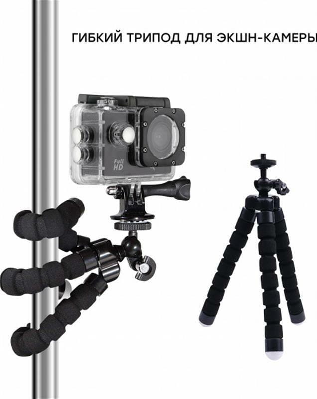 Экшн-камера AirOn Simple Full HD Black с аксессуарами 30в1 (69477915500061)