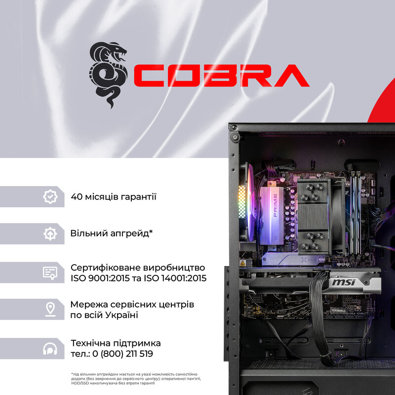 Персональный компьютер COBRA Advanced Windows 11 Home (I225F.64.S2.96XT.24654W)