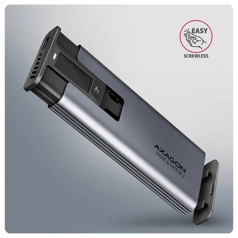 Зовнішня кишеня Axagon NVMe M.2 2242/2260/2280 USB Type-C 3.2 Black (EEM2-SD2)