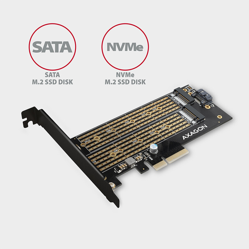 Контролер для SSD-накопичувачів AXAGON PCIe to NVMe M.2 (PCEM2-D)