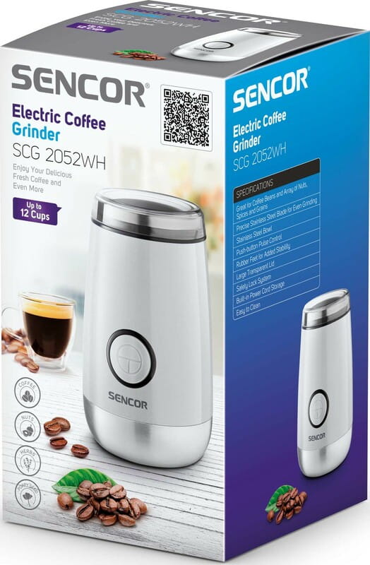 Кофемолка Sencor SCG 2052WH