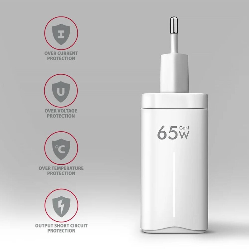 Зарядний пристрій Axagon 65W White (ACU-DPQ65W)