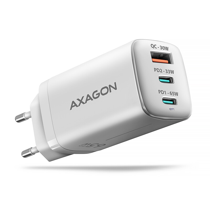 Зарядний пристрій Axagon 65W White (ACU-DPQ65W)