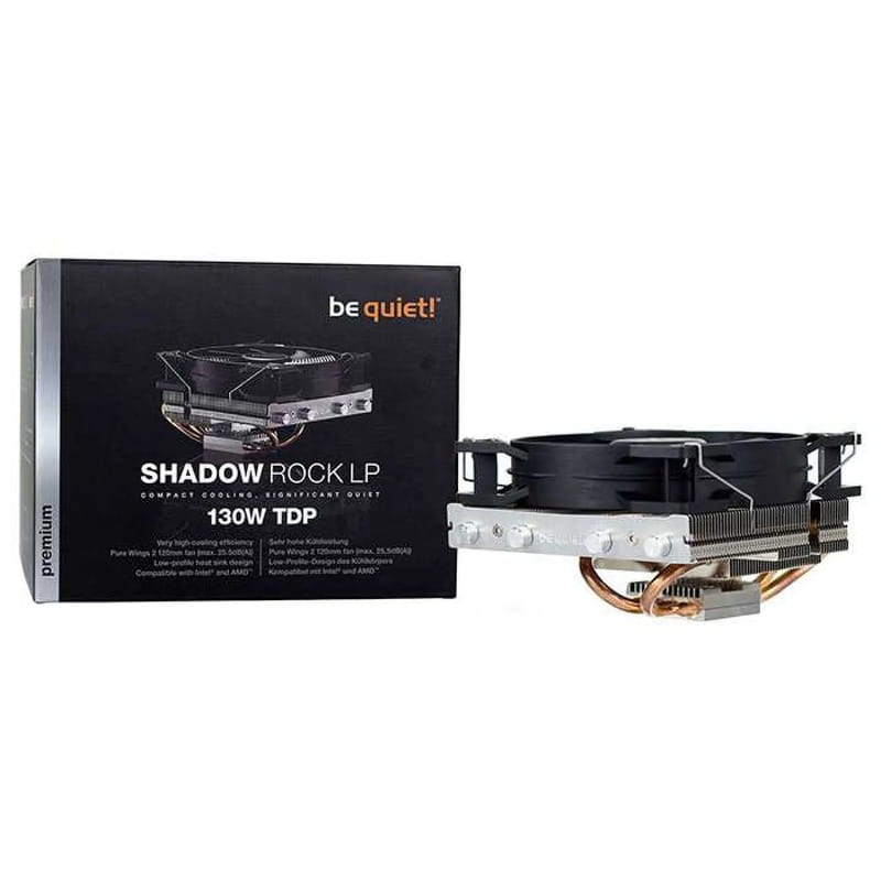 Кулер процессорный be quiet! Shadow Rock LP (BK002), Intel: 1150/1151/1155/1156/1366/775/LGA2011 Square ILM, AMD: AM2(+)/AM3(+)/FM1/FM2(+)/AM4, 134x122x75.4 мм, 4-pin PWM