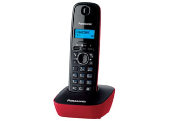 Радиотелефон DECT Panasonic KX-TG1611UAR Black Red