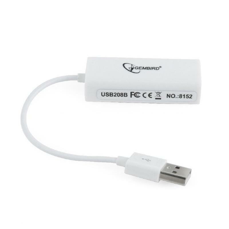 Мережевий адаптер Gembird (NIC-U2-02) USB - Fast Ethernet, білий