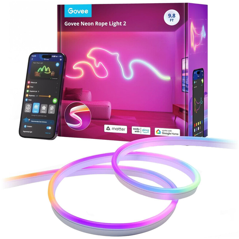 Светодиодная лента умная Govee H61D3 Neon Rope Light 2, 3 м, White (H61D3301)