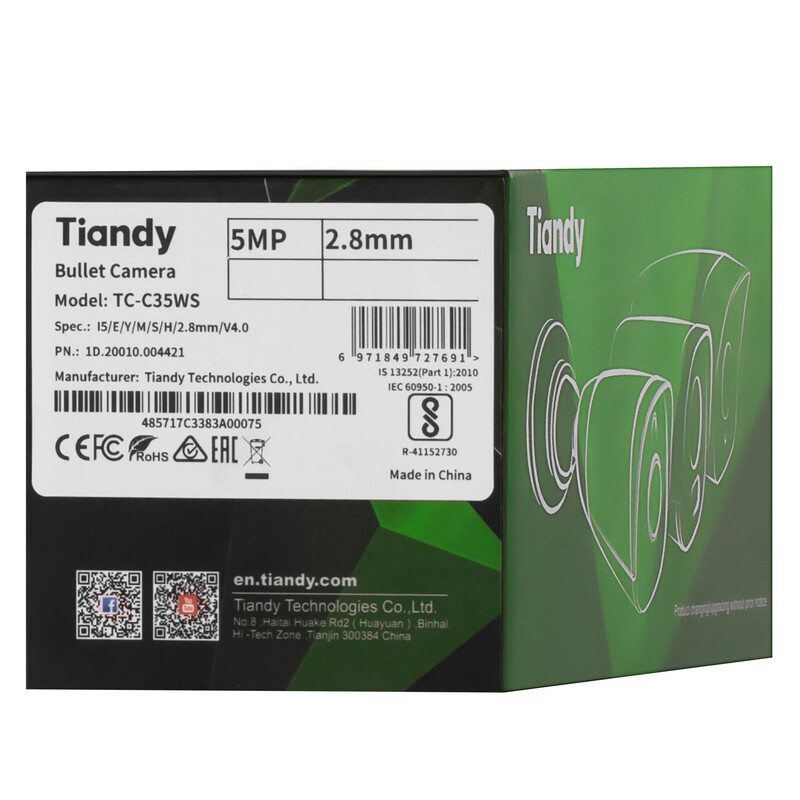 IP камера Tiandy TC-C35WS Spec:I5/E/Y/M/S/H/2.8mm/V4.0