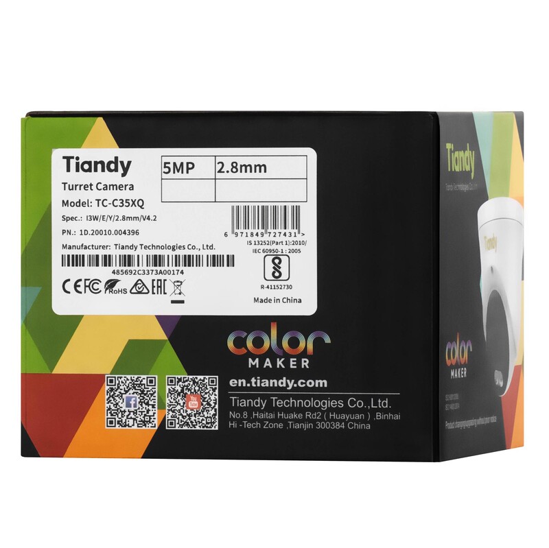 IP камера Tiandy TC-C35XQ Spec:I3W/E/Y/2.8mm/V4.2