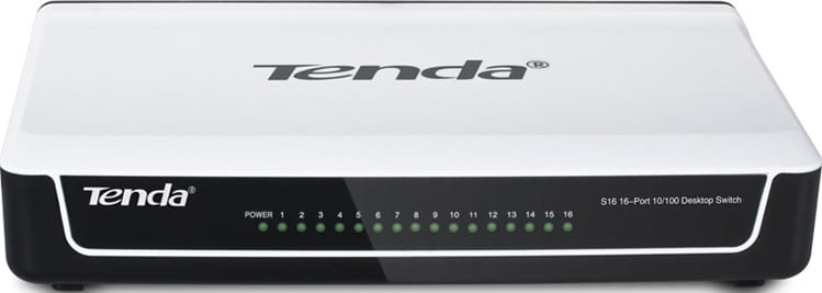 Коммутатор Tenda S16 (16-port 10/100 desktop case)