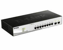 Коммутатор D-Link DGS-1210-10 (8* 1Gbit, 2*SFP, Smart III)