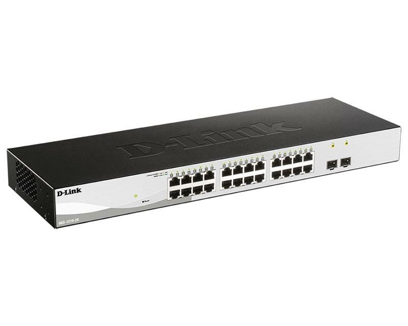 Комутатор D-Link DGS-1210-26/F 24x1GE, 2xSFP Websmart (DGS-1210-26)