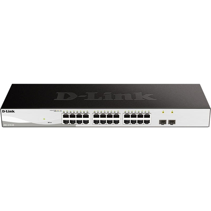 Комутатор D-Link DGS-1210-26/F 24x1GE, 2xSFP Websmart (DGS-1210-26)