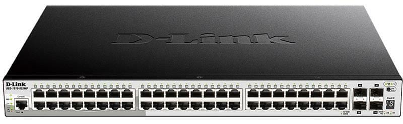 Комутатор D-Link DGS-1510-52XMP (48x1GE с РоЕ, 4xSFP+, L2+ SmartPro)