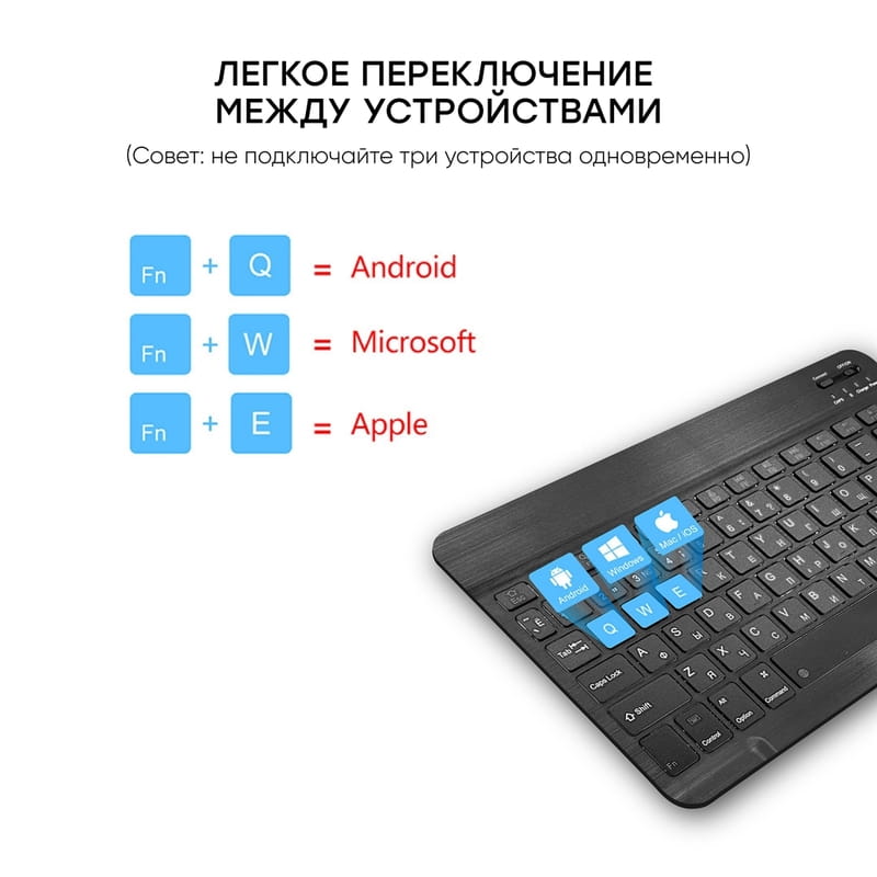 Клавiатура AirOn Easy Tap Black для Smart TV і планшета (4822352781027)