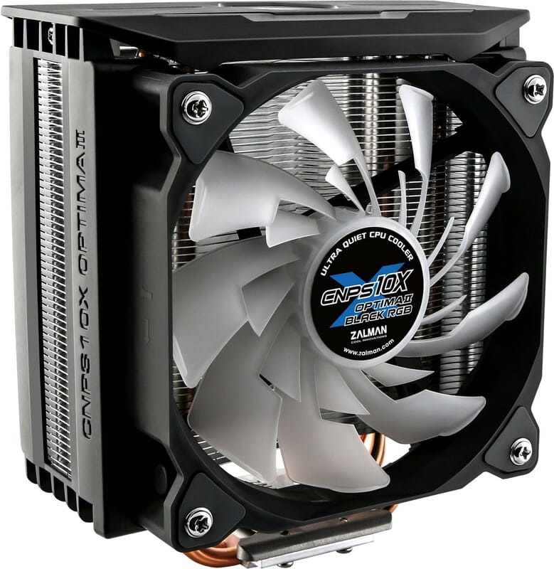 Кулер процессорный Zalman CNPS10X OPTIMA II RGB Black, Intel: 2066/2011-3/2011/1200/1156/1155/1151/1150, AMD: FM2/AM2/AM4/AM3/AM3+, 160x132х85 мм, 4-pin