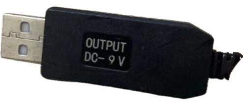 Кабель Power Boost cable USB - DC 5.5x2.1 9V (M/M), 1 м, Black