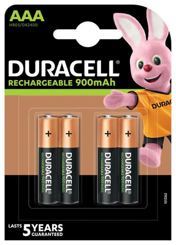 Акумулятор Duracell Rechargeable DX2400 Ni-MH AAA/HR03 900 mAh BL 4шт