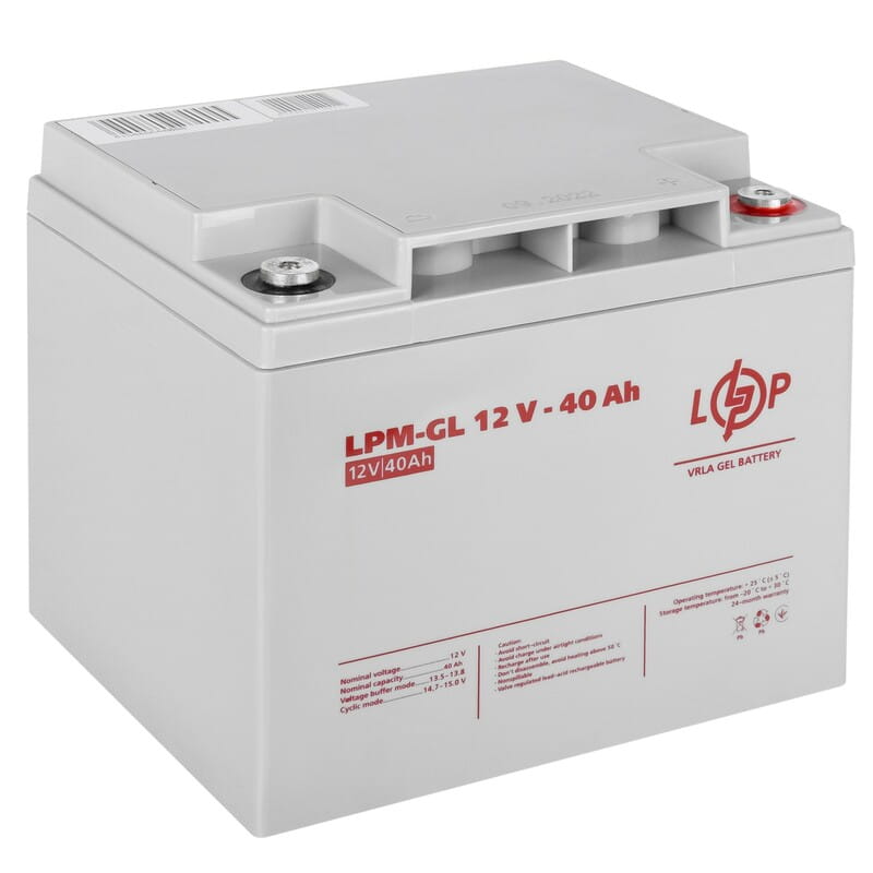 Акумуляторна батарея LogicPower 12V 40AH (LPM-GL 12 - 40 AH) GEL