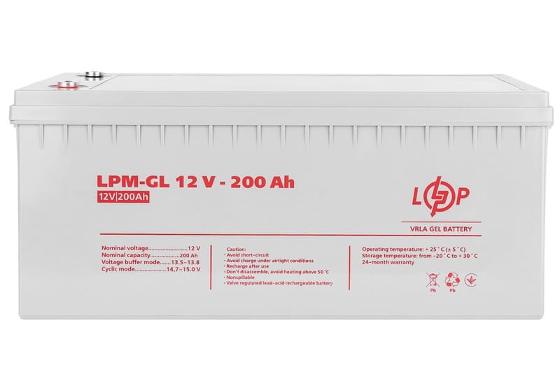 Аккумуляторная батарея LogicPower 12V 200AH (LPM-GL 12 - 200 AH) GEL