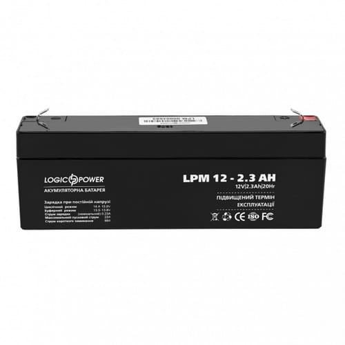 Фото - Батарея для ДБЖ Logicpower Акумуляторна батарея  LPM 12V 2.3AH  AGM LP4132 (LPM 12 - 2.3 AH)