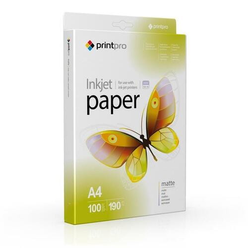 Фото - Папір Printpro Фотопапiр  матовий 190г/м2 A4 100арк.  PME190100A4 (PME190100A4)