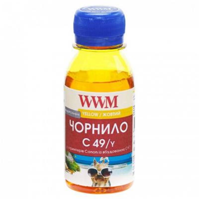 Чернила WWM Canon Pixma G1400/2400/3400 (Yellow) (C49/Y-2) 100г