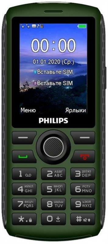 Мобильный телефон Philips Xenium E218 Dual Sim Green