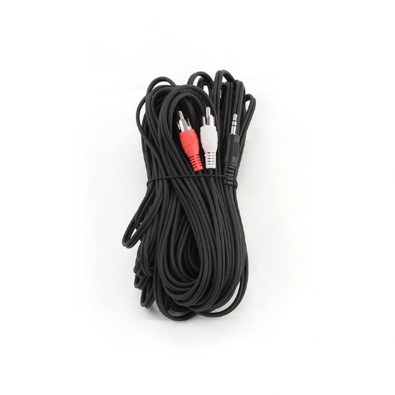Аудио-кабель Cablexpert  3.5 мм - 2хRCA (M/M), стерео, 15 м, черный (CCA-458-15M)