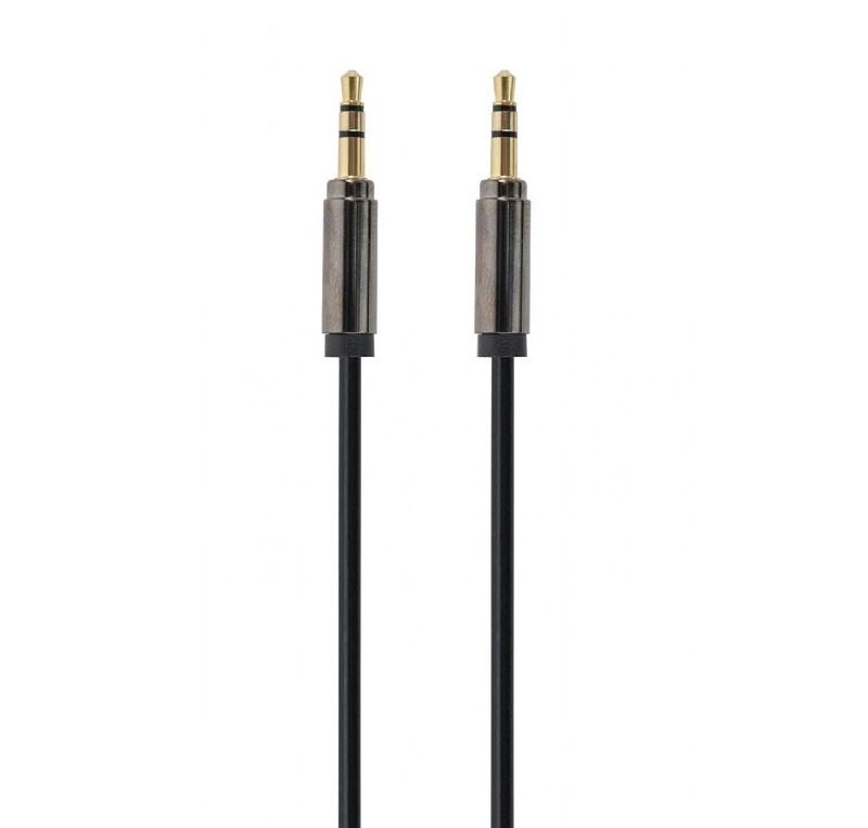 Аудио-кабель Cablexpert 3.5 мм - 3.5 мм (M/M), 1 м, черный (CCAP-444-1M)