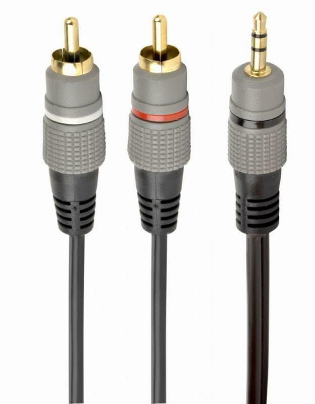 Аудио-кабель Cablexpert 2хRCA - 3.5 мм (M/M), 1.5 м, черный (CCA-352-1.5M)