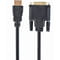 Фото - Кабель Cablexpert HDMI - DVI V 1.3 (M/M), двонаправлений, single-link, 18 + 1 pin, 3 м, Black (CC-HDMI-DVI-10) | click.ua