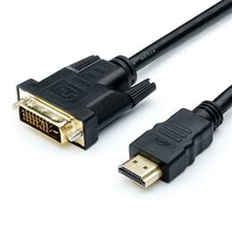 Купити Кабель Atcom DVI - HDMI 5 м 2 ferite (9154) Кабель Atcom DVI - HDMI 5 м 2 ferite (9154)