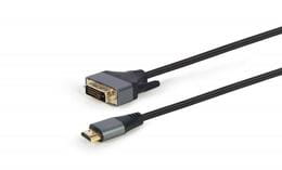 Кабель Cablexpert HDMI - DVI (M/M), двунаправленный, 18 + 1 pin, 1.8 м, Black (CC-HDMI-DVI-4K-6)