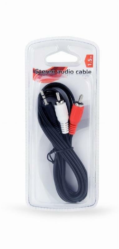 Аудио-кабель Cablexpert 3.5 мм - 2хRCA (M/M), 1.5 м, Black (CCAB-458)