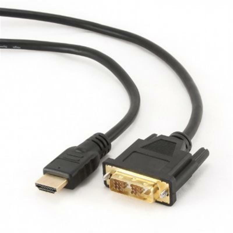 Кабель Cablexpert HDMI - DVI V 1.4 (M/M), 1.8 м, черный (CC-HDMI-DVI-6) пакет