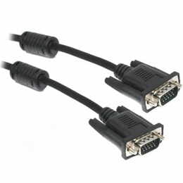 Кабель Maxxter VGA-VGA HD15M/HD15M 3+9C, с 2-мя фер, 1.8 м, черный (V-PVGA-6)