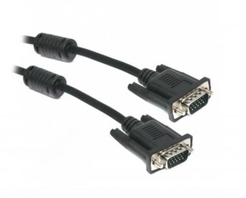 Photos - Cable (video, audio, USB) Maxxter Кабель   VGA-VGA HD15M/HD15M 3+9C, с 2-мя фер, 1.8м, чорн (V-PVGA-6)