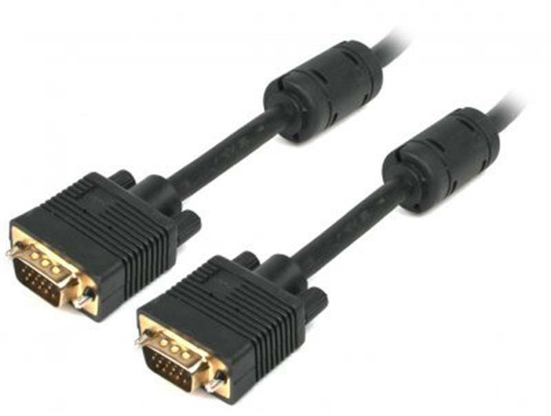 Кабель Cablexpert VGA-VGA HD15M/HD15M с 2-мя фер. кольцами, двойной экран, черный, 1.8 м (CC-PPVGA-6B)