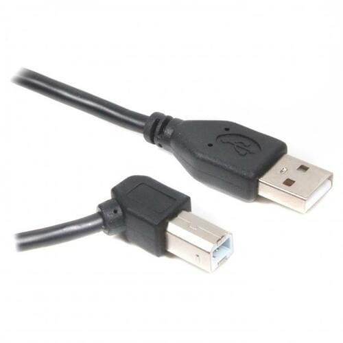 Photos - Cable (video, audio, USB) Cablexpert Кабель  USB - USB Type-В V 2.0 , кутовий, 3 м, преміум, чор (M/M)