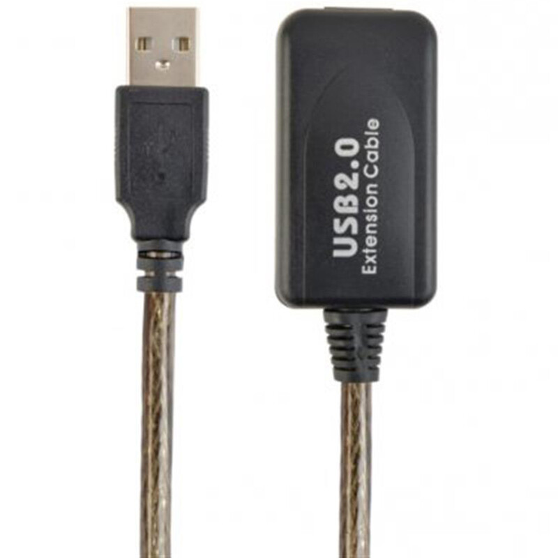 Кабель Cablexpert USB - USB V 2.0 (F/M), активний подовжувач, 5 м, чорний (UAE-01-5M)