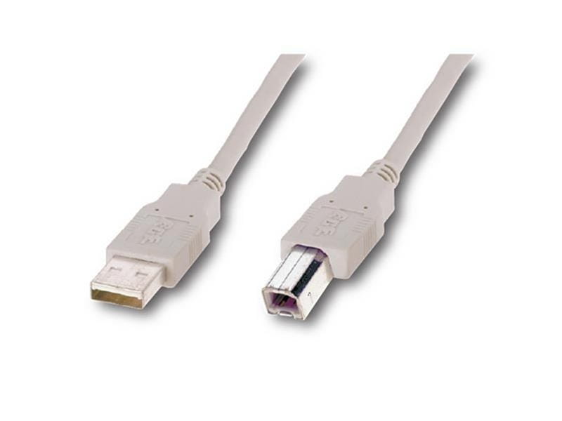 Кабель Atcom USB - USB Type-B V 2.0 (M/M), 3 м, феррит, белый (8099) пакет