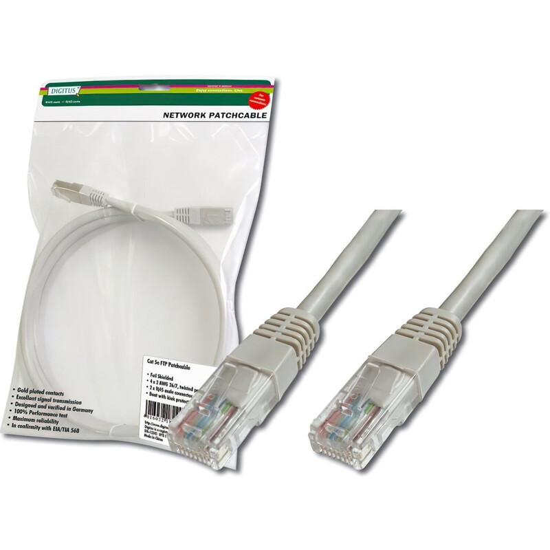 Патч-корд Digitus (DK-1511-030) cat.5e, UTP, 3м, AWG 26/7, сірий