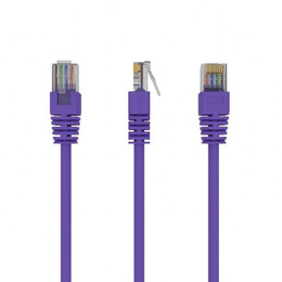 Патч-корд UTP Cablexpert (PP12-0.5M/V) літий, 50u "штекер із засувкою, 0.5 м, фіолетовий